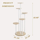 Plant Stand Indoor 6 Tier 9 Potted Multiple Flower Pot Holder for Patio Garden Balcony Living Room Corner (6 Tier White+Sonoma Oak) by GreenHaven Gardens