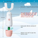 Kids Electric Toothbrush，U Shaped Toothbrush Waterproof Battery Powered 360 Automatic Sonic Toddler Toothbrushes for 8-13 Years Old for Boys Girls,with 2 Replacement Brush Heads（Pink） by TinyTreasures Baby Boutique