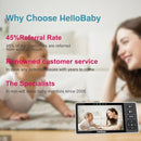 HelloBaby 720P 5.5'' HD Baby Monitor with Camera and Audio No WiFi, Video Baby Monitor, Remote Pan Tilt Zoom Wide View Range, 1080P Infant Camera, Night Light, Hack Proof, 4000mAh Battery, 1000ft by TinyTreasures Baby Boutique