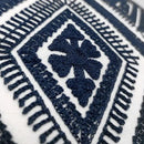 Alysheer Embroidered Decorative Throw Pillow Covers 18x18 inches Set of 2 Pieces, Boho Geometric Modern Chic Classic Pattern Cotton Cushion Cases for Sofa Couch Bed Living Room(Navy Blue) by CozyNest Decor