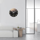Black and Gold Wall Clocks Battery Operated 14 Inch Wall Clock Silent Non Ticking Glass Decorative Wall Clock for Office by CozyNest Decor