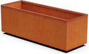 Corten Steel Planter Rectangle Outdoor Metal Garden Box Heavy Duty | Made in USA | Fully Assembled by GreenHaven Gardens