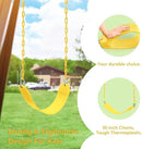 TURFEE Swing for Outdoor Swing Set - Pack of 1 Seat Replacement Kit with Heavy Duty Chains - Backyard Swingset Playground Accessories for Kids (Yellow) by GreenHaven Gardens