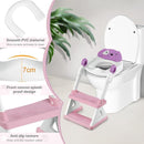 2 In 1 Potty Training Toilet Seat & Toddler Step Stool, Bottom Triangle Stability Toddler Toilet Seat, Adjustable Step & Seat Height Potty Seats for Toddlers Boys Girls (Purple) by TinyTreasures Baby Boutique