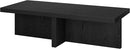 Henn&Hart 54" Wide Rectangular Coffee Table in Natural Black, for Home, Living Room, Bedroom, Entertainment Room, Office by CozyNest Decor