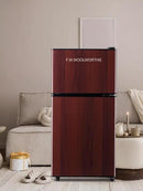 3.5 Cu.Ft Mini Fridge with Freezer, Compact Refrigerator with 2 Doors for Office, Kitchen, Dorm and Bedroom, Small Fridge with 7 Level Temp Adjustable Thermostat, Wood by CozyNest Decor