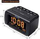 DreamSky Alarm Clock Radios for Bedrooms with Battery Backup, Large Big Numbers with Brightness Dimmer, USB Port, Bedside Digital FM Radio with Sleep Timer, Temperature, Adjustable Volume, Snooze by TinyTreasures Baby Boutique
