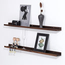 AZSKY Deep Walnut Floating Shelves Large Long Wall Storage Shelves Dark Walnut 48 Inch Wall Mount Hanging Picture Ledge Wall Decor for Bedroom Living Room Bathroom Kitchen Storage a Set of 3 by TinyTreasures Baby Boutique