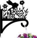 Peacoblue Iron Plant Hangers Hooks for Outdoor Indoor Hanging Plants Flower Fern Pots, Lantern, Bird Feeder, Wind Chimes, 12”x14” Weather Resistant Metal Wall Holder for Porch Garden Farmhouse(Rabbit) by GreenHaven Gardens