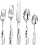 KEAWELL Premium 20/45/65 Piece Louis Hammered Silverware Set with Squared Edge, 18/10 Stainless Steel, Service for 4/8/12, Fine Flatware Set, Dishwasher Safe (20) by CozyNest Decor