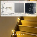 8Pack 3W LED Step Light, Warm White 3000K IP65 Waterproof Recessed Wall Light, Staircase Light Lighting lamp, Inside Outside Garden Balcony Corridor, Aluminum, 120V,White by GreenHaven Gardens