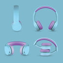 LilGadgets Connect+ Wired Kids Headphones for School with Mic, Volume Limited & Noise Reduction, On-Ear Headset with Cord, SharePort Technology for Multiple Kids & SoftTouch Padding, Blue/Purple by TinyTreasures Baby Boutique