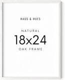 HAUS AND HUES White 18 x 24 Poster Frame - Oak White 18 x 24 Picture Frame, Wall 18x24 Frame, 18x24 Wood Frame, 24x18 Poster Frame, Wooden Picture Frame 18 x 24, Art 18 x 24 Frame by CozyNest Decor