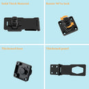 Alise Keyed Hasp Lock,4 Inch Safety Packlock Clasp Hasps Latch,Black Door Hinge Lock with Keys Keyed Locking Hasps for Cabinet,Closet,Drawer, Barn,Fence,Garage Doors by TinyTreasures Baby Boutique
