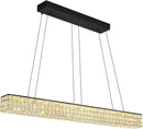 W48 Black Chandeliers for Dining Room, Modern Crystal Pendant Lights Fixture Farmhouse Hanging Dining Light Fixtures for Kitchen Island, Living Room, Bedroom by CozyNest Decor