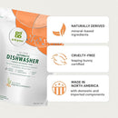 Grab Green Automatic Dishwashing Detergent Pods, 60 Count, Tangerine Lemongrass Scent, Plant and Mineral Based, Superior Cleaning, Powerful Grease Removal, Brilliant Shine by TinyTreasures Baby Boutique