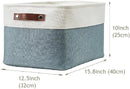 DECOMOMO Storage Baskets for Shelves - Fabric Closet Organizers and Storage Bins, Perfect Baskets for Organizing Closet Toys Nursery (Green and White, XL - 3 Pack) by CozyNest Decor