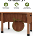 72x26x31 Inch Raised Garden Bed with Legs, 13.7In Depth Wooden Planter Box for Outdoor Growing Vegetables and Herbs, Elevated Garden Bed with Hooks for Backyard, Patio, Balcony by CozyNest Decor