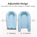 Deluxe Infant Lounger, Baby Nest Cover for Baby Girls & Boys, Newborn Essentials for Baby 0-12 Months, 100% Cotton (SummerSky) by TinyTreasures Baby Boutique