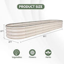 1MORE Galvanized Raised Garden Bed- Planter Garden Boxes Outdoor, Raised Beds for Gardening, 8x2x1ft Metal Garden Bed Kit for Vegetables Flower, Planter Raised Beds with Protective Tape & Tools.White by GreenHaven Gardens