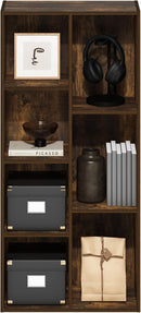 Furinno Luder 7-Cube Open Shelf Bookcase, Bookshelf, Amber Pine by TinyTreasures Baby Boutique