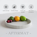 Decorative Tray for Coffee Table, Living Room, Side Table, 11" Gray Round Concrete Home Decor Serving Trays for Accent Table, Console Table by CozyNest Decor