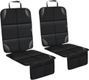 Car Seat Protector for Child Carseat, 2 Pack Protect Car Seat Cover for Baby with Thickest Padding and Non-Slip Padded Backing Mesh Pockets Kids Pets Car Back Seat Protectors(Black) by TinyTreasures Baby Boutique