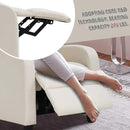 BestMassage | Recliner Chair | with 2 Point Massage Function | Pu Beige | with Lumbar Support, Adjustable Push Back, Footrest & Padded Seat | Easy Assembly | for Living Room, Home Theatre by CozyNest Decor
