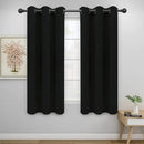 Easy-Going Blackout Curtains for Bedroom, Solid Thermal Insulated Grommet and Noise Reduction Window Drapes, Room Darkening Curtains for Living Room, 2 Panels(46x63 in, Black) by CozyNest Decor