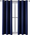 ChrisDowa Grommet Blackout Curtains for Bedroom and Living Room - 2 Panels Set Thermal Insulated Room Darkening Curtains (Navy Blue, 38W x 54L) by CozyNest Decor