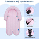 COOLBEBE New 2-in-1 Babybody Supports for Baby Newborn Infants - Extra Soft Stroller Cushion Pads Car Seat Insert, Seasons, Pink by TinyTreasures Baby Boutique