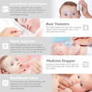 Baby Grooming Kit, 15 in 1 Portable Baby Safety Care Set with 01 Hair Brush Comb Nail Clipper Nasal Aspirator etc for Nursery Newborn Infant Girl Boys Keep Clean(White) by TinyTreasures Baby Boutique