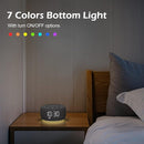 Buffbee Sound Machine & Alarm Clock 2-in-1, 0-100% Clock Face Brightness, Bottom Colored Light, Sleep Timer, Precise 30-Level Volume Control White Noise Machine by TinyTreasures Baby Boutique