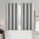 MIULEE Linen Curtains for Bedroom 100% Blackout Thermal Insulated Glacier Gray Grommet Room Darkening Curtains & Drapes for Living Room Nursery 52 x 63 Inch (2 Panels) by TinyTreasures Baby Boutique