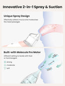 GROWNSY Nasal Aspirator for Baby, 2-in-1 Electric Nose Spray & Suction, Baby Nose Sucker with Powerful Suction, Music and Light Soothing Function, Pink by TinyTreasures Baby Boutique