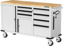 WORKPRO 62" x 20" 7-Drawer & 2-Door Rolling Tool Chest, Mobile Tool Storage Cabinet with Power Strip, Locking System, Heavy Duty Rolling Cabinet for Garage, Warehouse & Kitchen, 1000 lbs Capacity by GreenHaven Gardens
