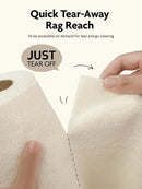 Fantasticlean Microfiber Cleaning Cloth Roll -40 Pack, Tear Away Microfiber Towels, 12" x 12", Reusable, Washable, Scratch Free, Ultra Absorbent Dish Rags for Car, Home, Garage or Shop (Beige) by CozyNest Decor