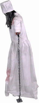 Haunted Hill Farm Life-Size Animatronic Convulsing Nurse by Tekky Halloween Decoration with Motion-Activated Sounds by CozyNest Decor
