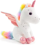 Sew Butiful 8" Unicorn Stuffed Animal - Cute Plush Toy Gift for 3-8 Years Old Girls, Soft Birthday Present for Baby, Toddler, Kids, Decor (White) by TinyTreasures Baby Boutique