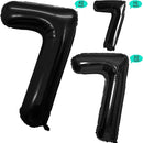 GOER Black Foil Balloons Number 7,Huge Number Balloons for 7th Birthday Party Supplies Anniversary Decorations (3 pcs,42 inch,32 inch,16inch) by TinyTreasures Baby Boutique
