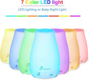 Diffuserlove 2 Pack 200ml Essential Oil Diffuser Ultrasonic Aromatherapy Diffuser Cool Mist Humidifiers with 7 Color LED Lights & Waterless Auto Shut-Off for Home Office Kitchen Bedroom by TinyTreasures Baby Boutique