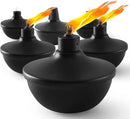 6 Pack Metal Table Top Torches,23.5 oz Citronella Torches for Outside,Refillable Flame Light Torch with Wicks and Covers for Party, Garden Decor,DIY by GreenHaven Gardens