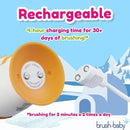 brush-baby WildOnes Kids Electric Rechargeable Toothbrush Penguin, 1 Handle, 3 Brush Heads, USB Charging Cable, for Ages 0-10 (Penguin) by TinyTreasures Baby Boutique