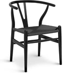 POLY & BARK Weave Chair in Pitch Black by CozyNest Decor