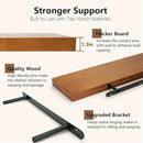 Habudda Floating Shelves, Wall Shelf for Bathroom Bedroom Kitchen, Natural Pine Real Wooden Shelves, Wall Mounted, 100% Pine, Set of 2, 30 Inches Long, Honey Oak by CozyNest Decor