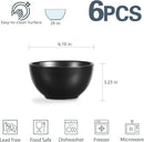 ONEMORE Cereal Bowls Set of 6, 28 oz Large Soup Bowls for Kitchen 6 inch Ceramic Salad Bowls Microwave Dishwasher Safe Deep Serving Bowl Set for Salad Dessert Rice, Black by CozyNest Decor