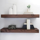 Modern Floating Shelves 3 Inches Thick for Wall, Wide Shelves for Kitchen, Living Room, Bedroom, and Bathroom, Natural Pine Wood, Rustic Wooden Shelf, (Set of 2) (Provincial, 48Lx3Hx8D) by CozyNest Decor