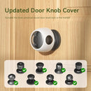 EUDEMON 4 Pack Updated Door Knob Cover Baby Safety Door Lock Childproof Safety Cover Door Handle Cover for Kids Safety (Clear-White) by TinyTreasures Baby Boutique