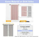 Simplebrand Ava Blush Blackout Curtains for Bedroom 96 Inches Long 2 Panels, Solid Thermal Insulated, Energy Saving Nursery Window Treatment Curtains Blackout Drapes, W50 x L96 Inch, Blush by TinyTreasures Baby Boutique