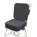 Toddler Booster Seat for Dining Table with Backrest and Adjustable Straps, Waterproof Oxford Foam Cushion with Non-Slip Bottom, Portable Chair Booster for Kitchen Use (Dark Grey) by TinyTreasures Baby Boutique